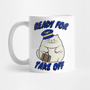 Funny Pilot Sumo cat Mug